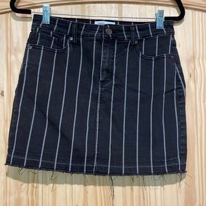Black and gray pinstripe skirt